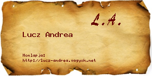 Lucz Andrea névjegykártya